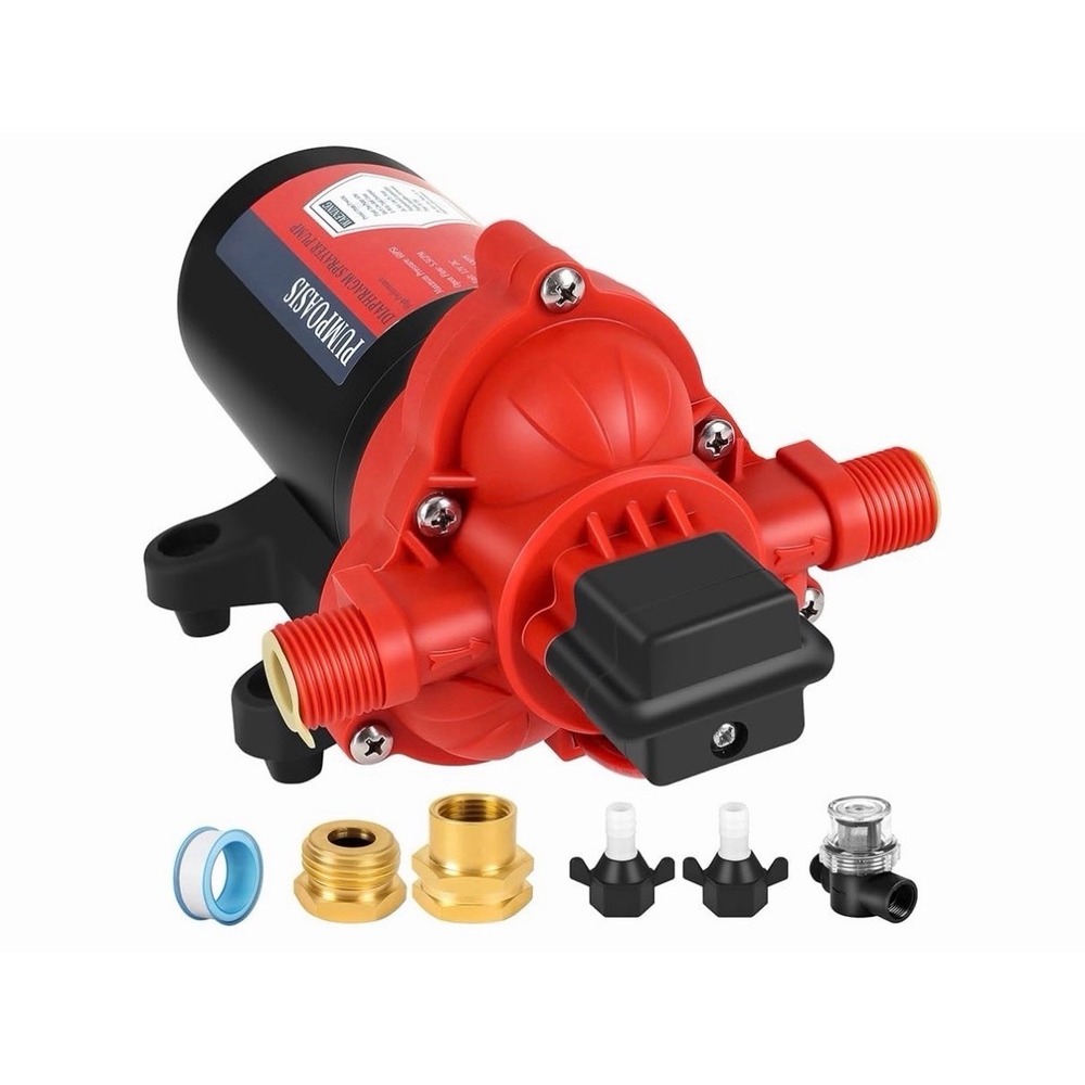 12V Sprayer Pump 2.5GPM 60PSI, Chemical Resistant, Self-Priming Pump